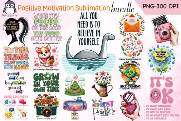 Download Positive Motivation Sublimation Bundle - Positive Collection