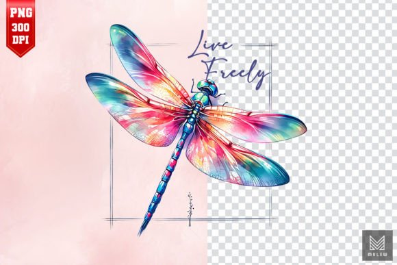Download Live Freely Positive Dragonfly PNG - Positive Collection