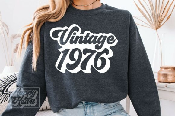 Download Retro Vintage 1976 50th Birthday SVG PNG - Premium Resources