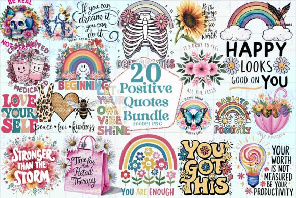 Download Positive Quotes Bundle Sublimation - Positive Collection