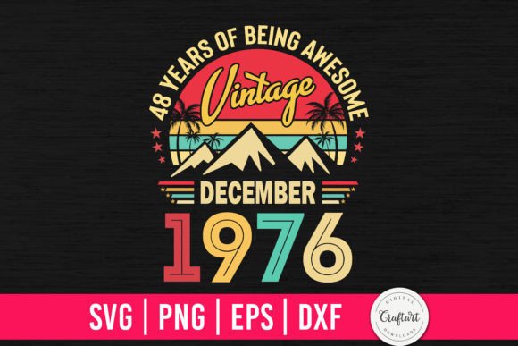 Download Vintage 1976 December 48th Birthday - 1976 Collection