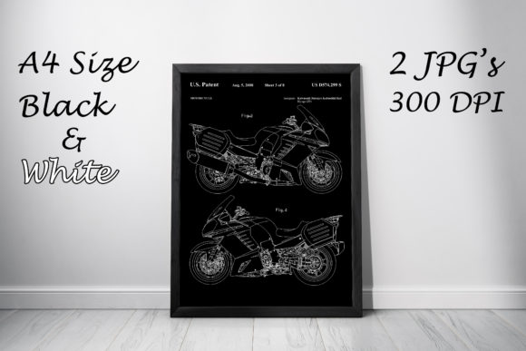 Download Motorbike Patent Poster Design Blueprint - Premium Resources