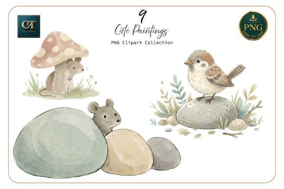 Download Cute Watercolor Drawings PNG Set - Drawings Collection